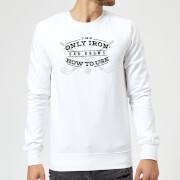 Dad Hobbies Dads Only Iron Sweatshirt White L dad hobbies kopen in de aanbieding
