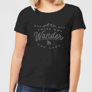 By Iwoot Not All Those Who Wander Are Lost Womens T Shirt Black Xs by iwoot kopen in de aanbieding