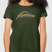 Vintage Adventure Awaits The Brave Womens T Shirt Forest Green L vintage adventure kopen in de aanbieding Vintage Adventure Awaits The Brave Womens T Shirt Forest Green L vintage adventure kopen in de aanbieding