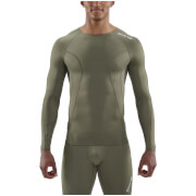 Skins Dnamic Long Sleeve Top Utility M Green skins kopen in de aanbieding