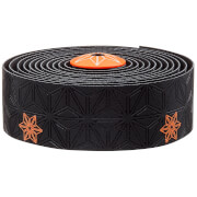 Supacaz Super Sticky Kush Galaxy Handlebar Tape Neon Orange Printneon Plugs supacaz kopen in de aanbieding