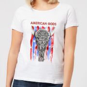 American Gods Skull Flag Womens T Shirt White Xl american gods kopen in de aanbieding