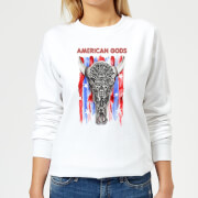 American Gods Skull Flag Womens Sweatshirt White 3Xl american gods kopen in de aanbieding