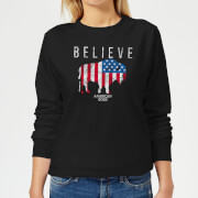 American Gods Believe In Bull Womens Sweatshirt Black S american gods kopen in de aanbieding