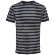 Only Sons Mens Rock Stripe T Shirt Blue Night M only sons kopen in de aanbieding