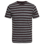 Only & Sons Men's Rock Stripe T-Shirt - Fudge - S - Burgundy