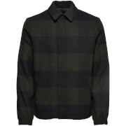 Only & Sons Men's Shawn Wool Jacket - Forest Green - S - Vert Citron