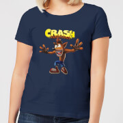 Crash Bandicoot Crazy Womens T Shirt Navy L crash bandicoot kopen in de aanbieding