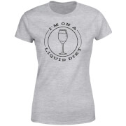 By Iwoot Liquid Diet Wine Womens T Shirt Grey 3Xl by iwoot kopen in de aanbieding