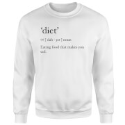Dictionary Diet Sweatshirt - White - L - White Dictionary Diet Sweatshirt - White - L - White