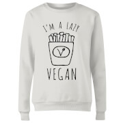 Lazy Vegan Womens Sweatshirt - White - XXL - White Lazy Vegan Womens Sweatshirt - White - XXL - White
