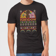 Image of Rainbow Fairisle Christmas Sweatshirt Men's T-Shirt - Black - 5XL - Black