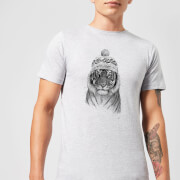 Balazs Solti Winter Tiger Mens T Shirt Grey 4Xl balazs solti kopen in de aanbieding