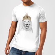 Image of Balazs Solti Lion With Hat Men's T-Shirt - White - 4XL - White