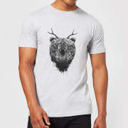 Image of Balazs Solti Dear Bear Men's T-Shirt - Grey - 3XL - Grey