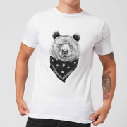 Image of Balazs Solti Bandana Panda Men's T-Shirt - White - 4XL - White