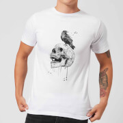 Balazs Solti Skull And Crow Mens T Shirt White 5Xl balazs solti kopen in de aanbieding
