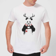 Balazs Solti Winter Panda Mens T Shirt White 5Xl balazs solti kopen in de aanbieding