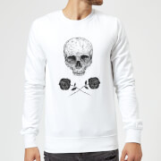 Balazs Solti Skull And Roses Sweatshirt White 4Xl balazs solti kopen in de aanbieding