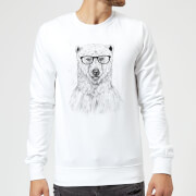 Balazs Solti Polar Bear And Glasses Sweatshirt White 4Xl balazs solti kopen in de aanbieding