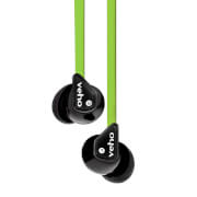 Veho Z1 Noise Isolating Stereo Earphones with Flat Flex Anti Tangle Cord - Green