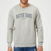 Native Shore Varsity Curved Sweatshirt Grey S native shore kopen in de aanbieding