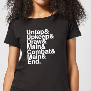 Magic The Gathering Turn Phases Womens T Shirt Black Xs magic the gathering kopen in de aanbieding