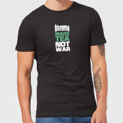 Plain Lazy Make Tea Not War Mens T Shirt Black S plain lazy kopen in de aanbieding