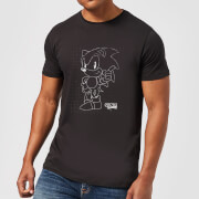 Sonic The Hedgehog Vintage Grid Mens T Shirt Black S sonic the hedgehog kopen in de aanbieding