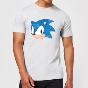 Sonic The Hedgehog Vintage Face Mens T Shirt Grey 5Xl sonic the hedgehog kopen in de aanbieding
