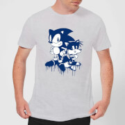 Sonic The Hedgehog Graffiti Mens T Shirt Grey 5Xl sonic the hedgehog kopen in de aanbieding