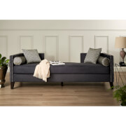 Fifty Five South Reginy 3 Seat Day Bed Sofa - Dark Grey Velvet