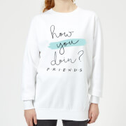Image of Friends How You Doin? Women's Sweatshirt - White - S - White