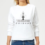 Friends Fountain Sketch Womens Sweatshirt White Xs friends kopen in de aanbieding Friends Fountain Sketch Womens Sweatshirt White Xs friends kopen in de aanbieding