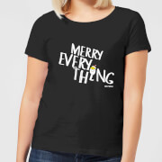 Image of Smiley World Merry Everything Women's T-Shirt - Black - 3XL - Black
