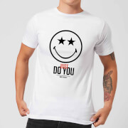 Image of Smiley World Slogan Just Do You Men's T-Shirt - White - S - White