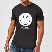 Image of Smiley World Large Smiley Men's T-Shirt - Black - S - Black