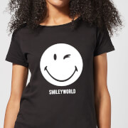 Image of Smiley World Large Smiley Women's T-Shirt - Black - S - Black