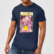 T-Shirt Homme 80s Poster Rick et Morty - Bleu Marine - M - Navy