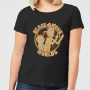 T-Shirt Femme Peace Among Worlds Rick et Morty - Noir - S - Noir