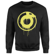 Ei8Htball Spray Paint Yellow Print Sweatshirt Black S ei8htball kopen in de aanbieding