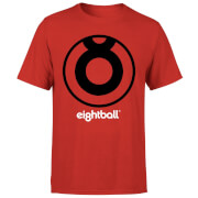 Ei8Htball Large Black Logo Mens T Shirt Red Xl ei8htball kopen in de aanbieding