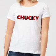 Chucky Logo Womens T Shirt White 3Xl chucky kopen in de aanbieding