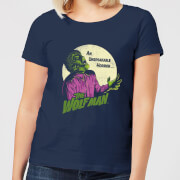 Universal Monsters The Wolfman Retro Womens T Shirt Navy S universal monsters kopen in de aanbieding