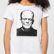 Universal Monsters Frankenstein Portrait Womens T Shirt White L universal monsters kopen in de aanbieding