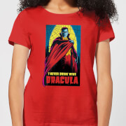 Universal Monsters Dracula Retro Womens T Shirt Red L universal monsters kopen in de aanbieding