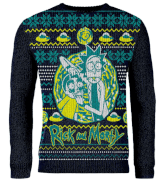 Pull de Noël Brodé Rick et Morty Zavvi Exclusif - XXL - Noir