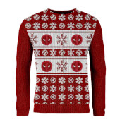 Marvel Zavvi Exclusive Deadpool Knitted Christmas Jumper Red S marvel kopen in de aanbieding