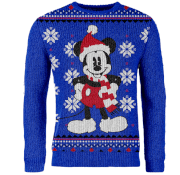 Pull de Noël Mickey Mouse Disney Tricoté - Exclusivité Zavvi - M - Bleu