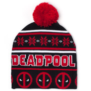 Difuzed Marvel Deadpool Mens Christmas Beanie Hat Black difuzed kopen in de aanbieding